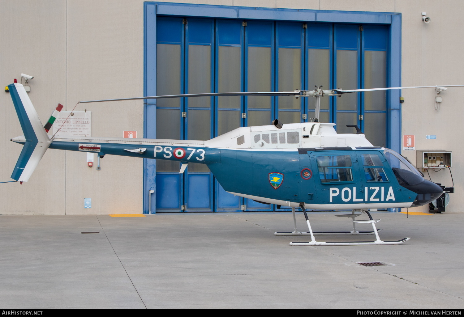 Aircraft Photo of PS-73 | Bell AB-206B-3 JetRanger III | Italy - Polizia | AirHistory.net #556853