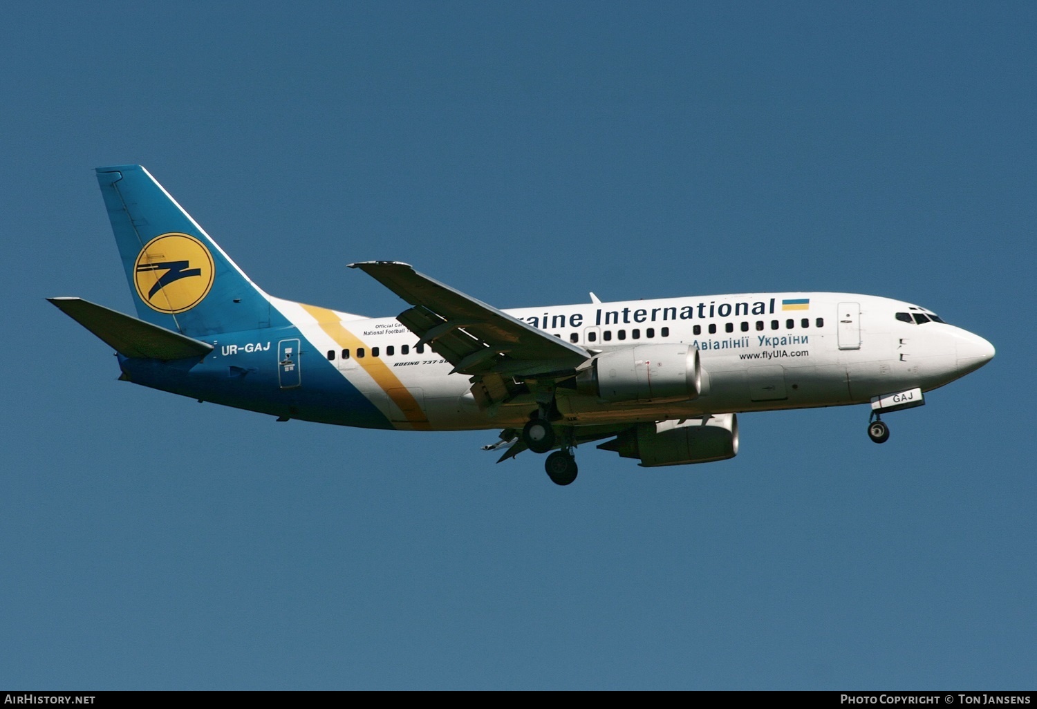 Aircraft Photo of UR-GAJ | Boeing 737-5Y0 | Ukraine International Airlines | AirHistory.net #556987