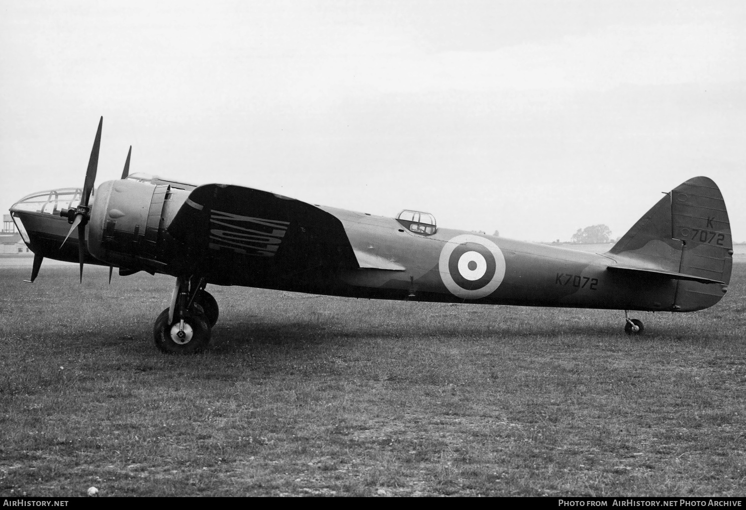 Aircraft Photo of K7072 | Bristol 149 Blenheim Mk4 | UK - Air Force | AirHistory.net #557012