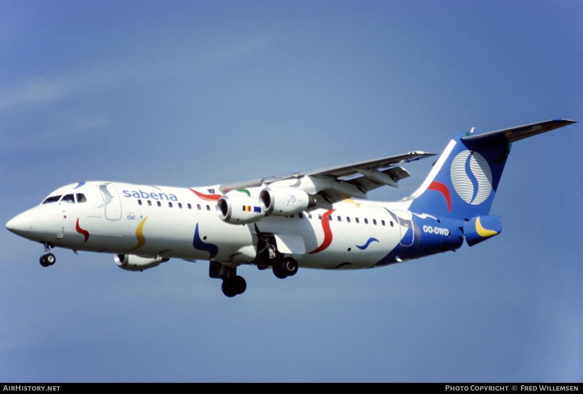 Aircraft Photo of OO-DWD | British Aerospace Avro 146-RJ100 | Sabena | AirHistory.net #557031