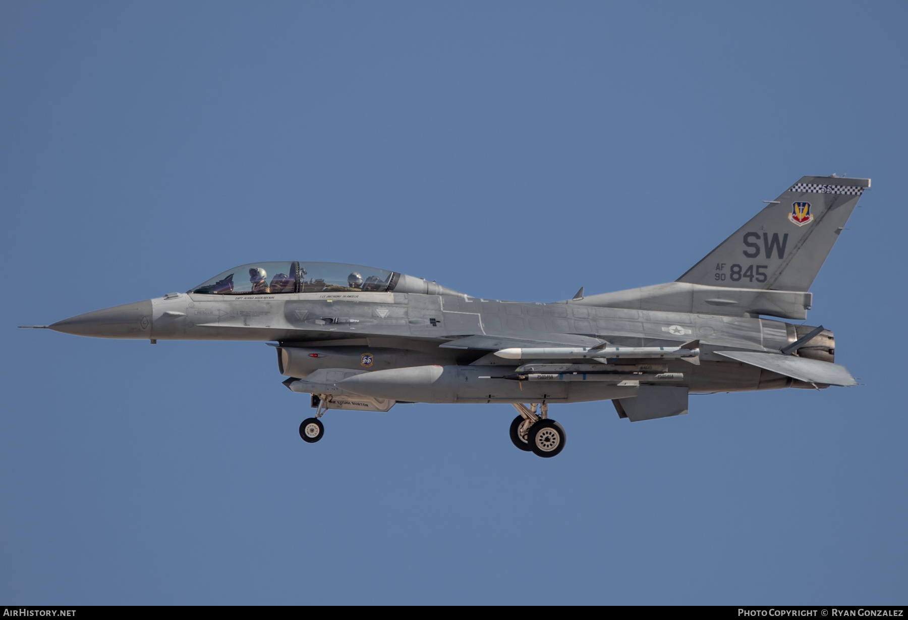 Aircraft Photo of 90-0845 / AF90-845 | General Dynamics F-16CM Fighting Falcon | USA - Air Force | AirHistory.net #557123