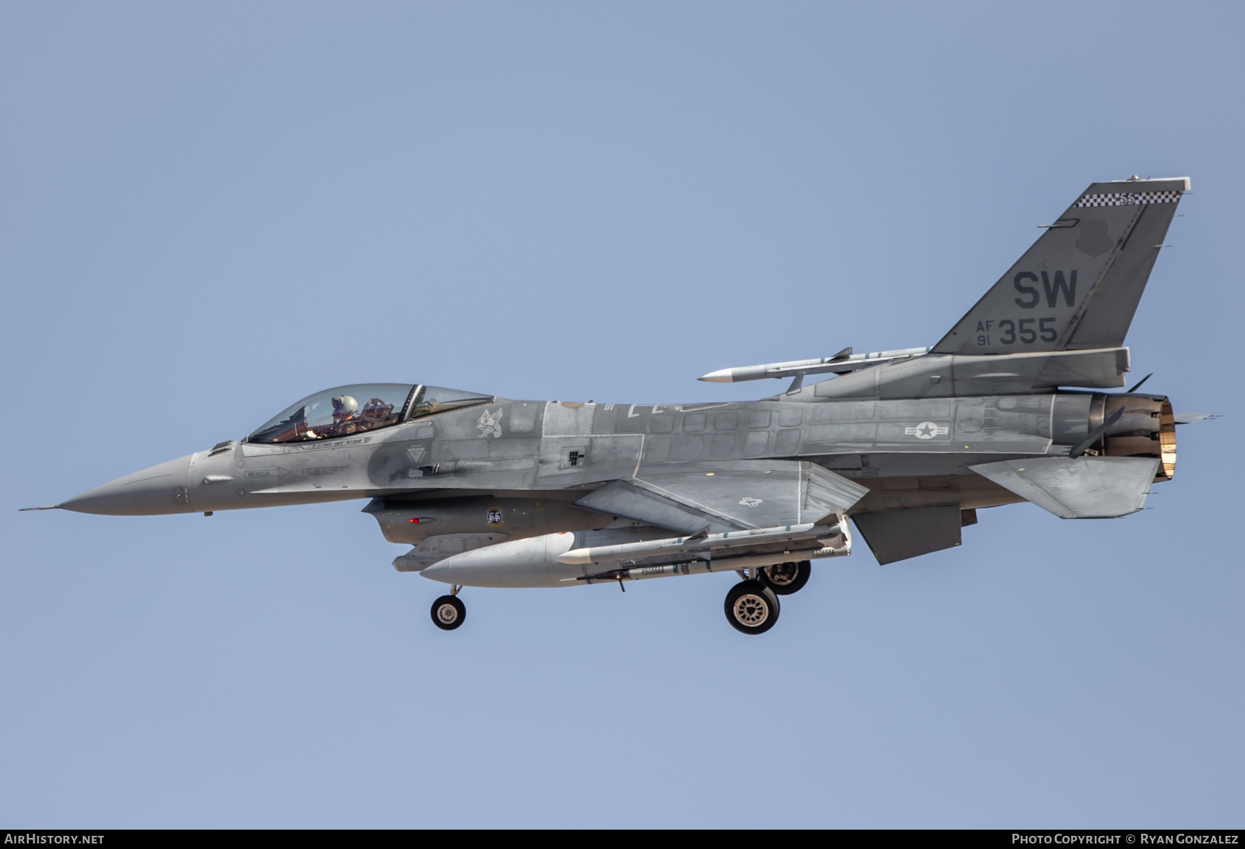 Aircraft Photo of 91-0355 / AF91-355 | General Dynamics F-16CM Fighting Falcon | USA - Air Force | AirHistory.net #557141