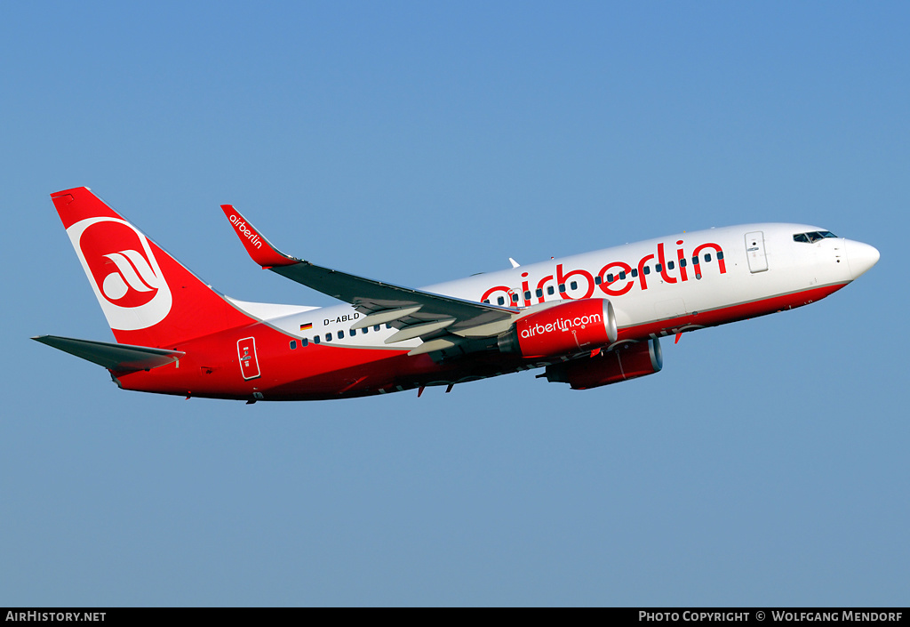 Aircraft Photo of D-ABLD | Boeing 737-76J | Air Berlin | AirHistory.net #557161