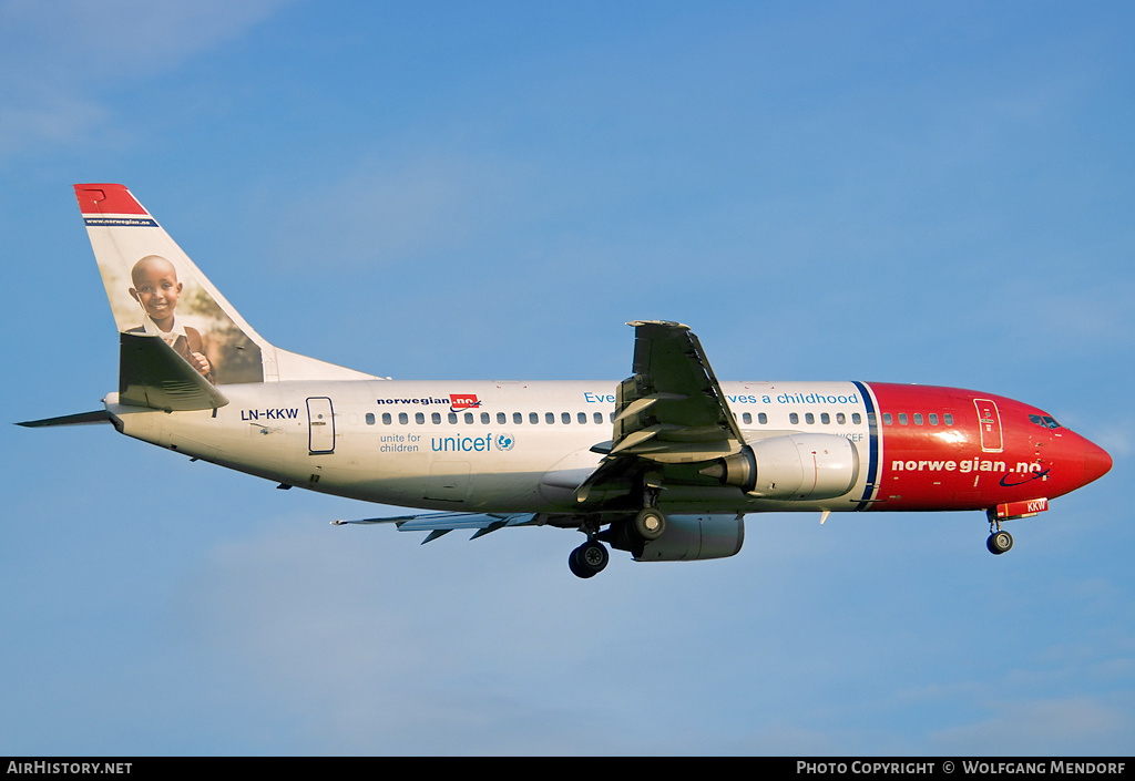 Aircraft Photo of LN-KKW | Boeing 737-3K9 | Norwegian | AirHistory.net #557172