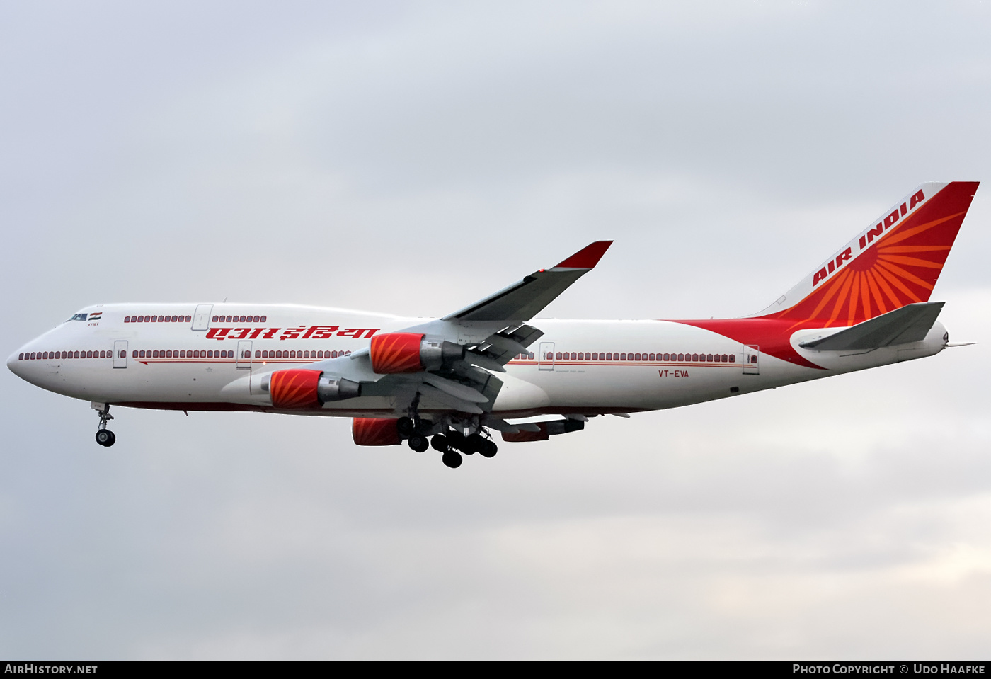 Aircraft Photo of VT-EVA | Boeing 747-437 | Air India | AirHistory.net #557240