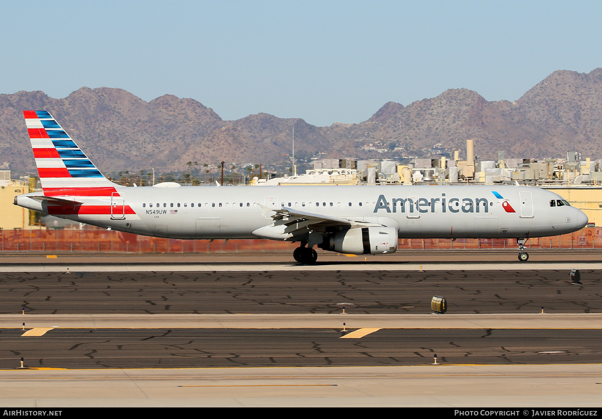 Aircraft Photo of N549UW | Airbus A321-231 | American Airlines | AirHistory.net #557430