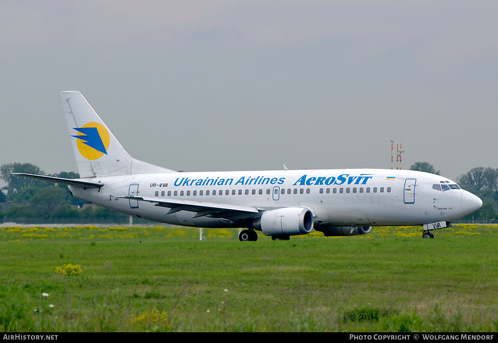 Aircraft Photo of UR-VVA | Boeing 737-3Q8 | AeroSvit Ukrainian Airlines | AirHistory.net #557432
