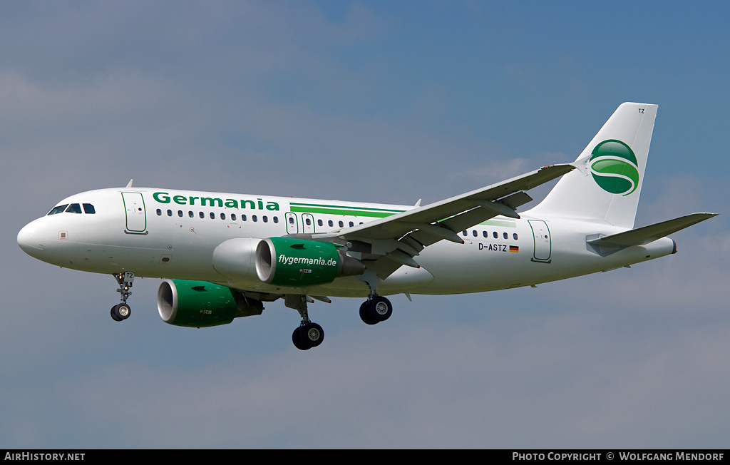 Aircraft Photo of D-ASTZ | Airbus A319-112 | Germania | AirHistory.net #557442