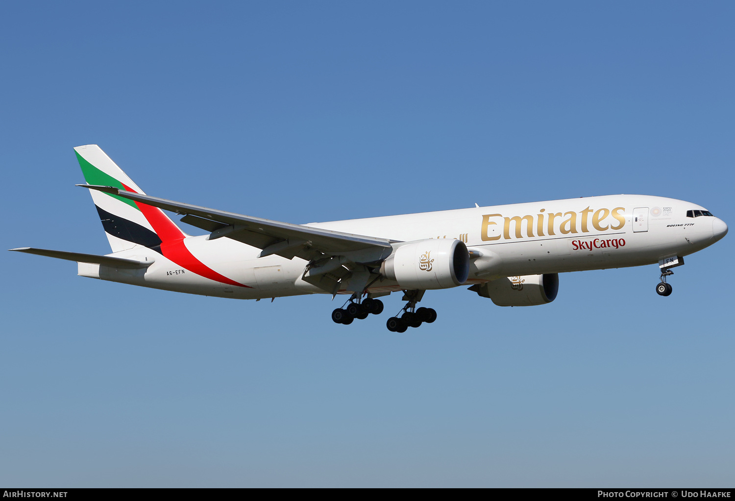 Aircraft Photo of A6-EFN | Boeing 777-F1H | Emirates SkyCargo | AirHistory.net #557629