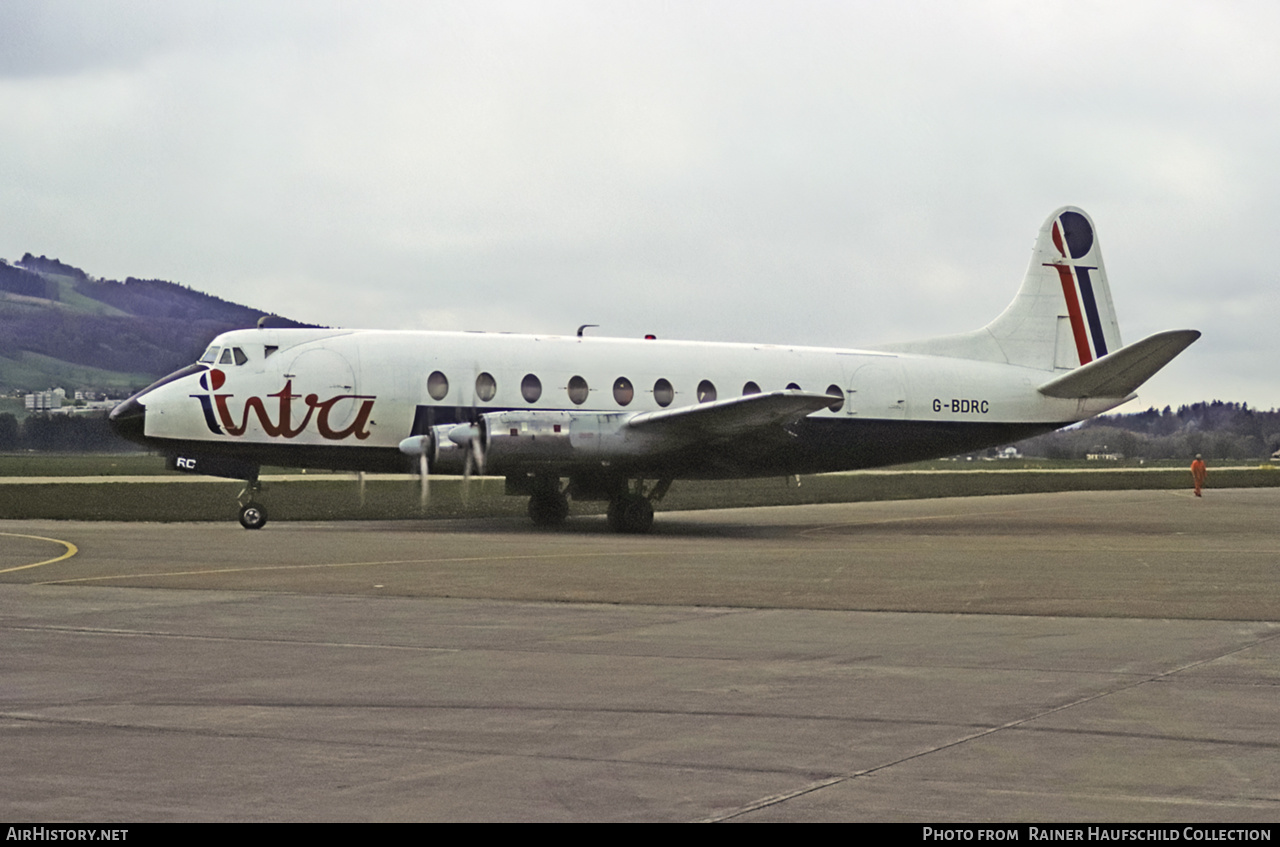 Aircraft Photo of G-BDRC | Vickers 724 Viscount | Intra Airways | AirHistory.net #557721