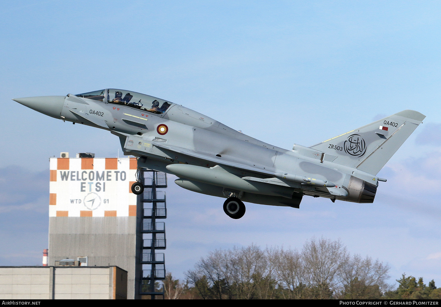 Aircraft Photo of QA402 / ZR503 | Eurofighter EF-2000 Typhoon T | Qatar - Air Force | AirHistory.net #557750