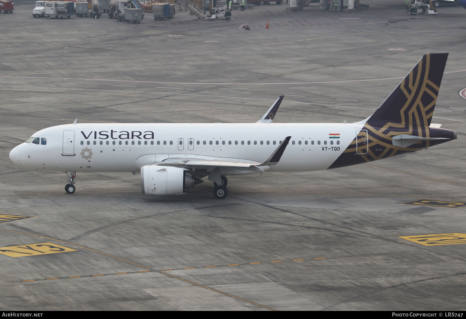 Aircraft Photo of VT-TQO | Airbus A320-251N | Vistara | AirHistory.net #557886