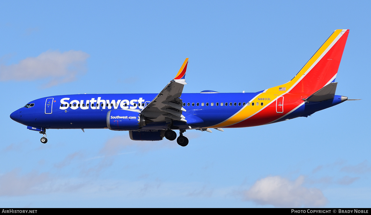 Aircraft Photo of N8833L | Boeing 737-8 Max 8 | Southwest Airlines | AirHistory.net #557937