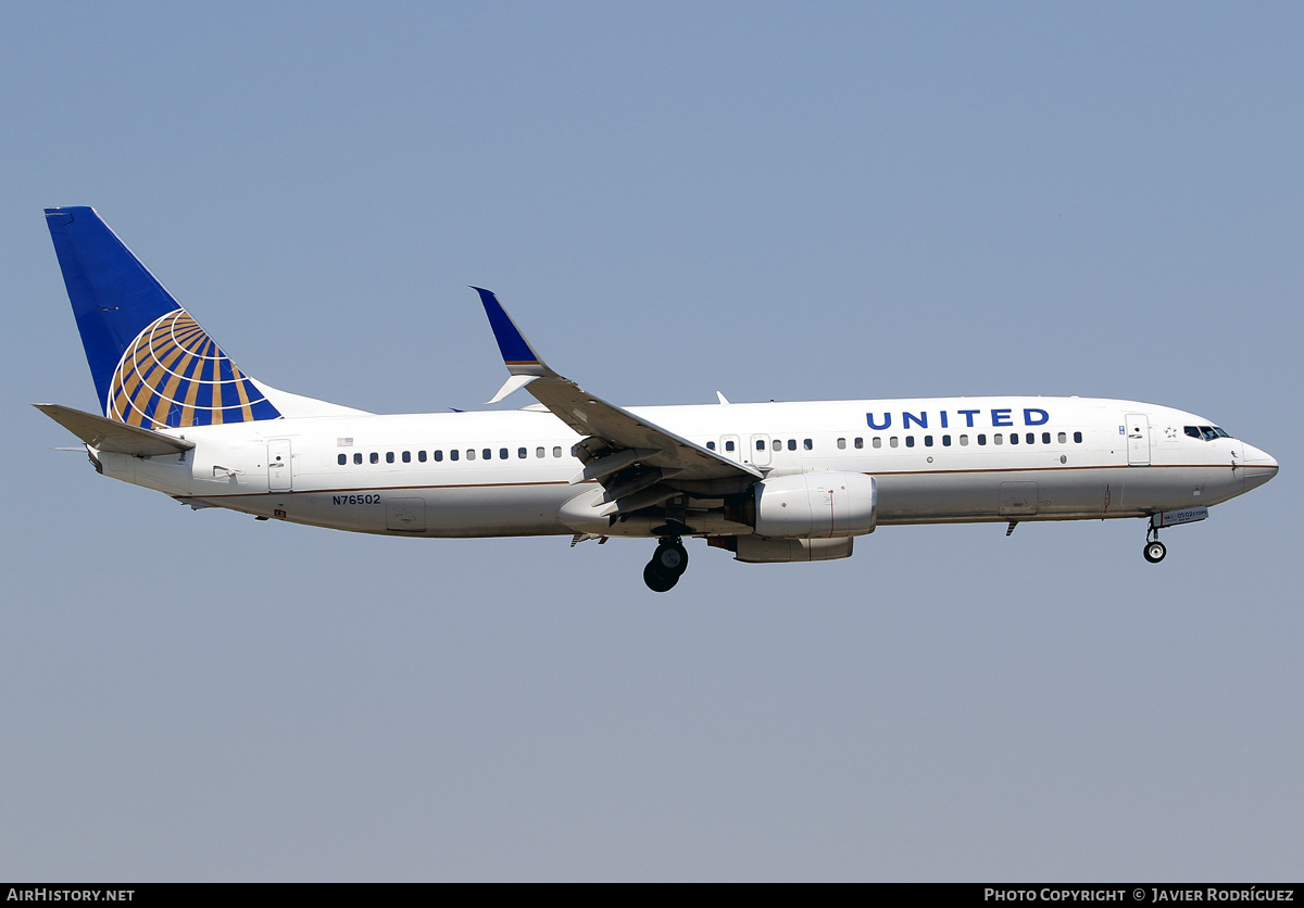 Aircraft Photo of N76502 | Boeing 737-824 | United Airlines | AirHistory.net #558042