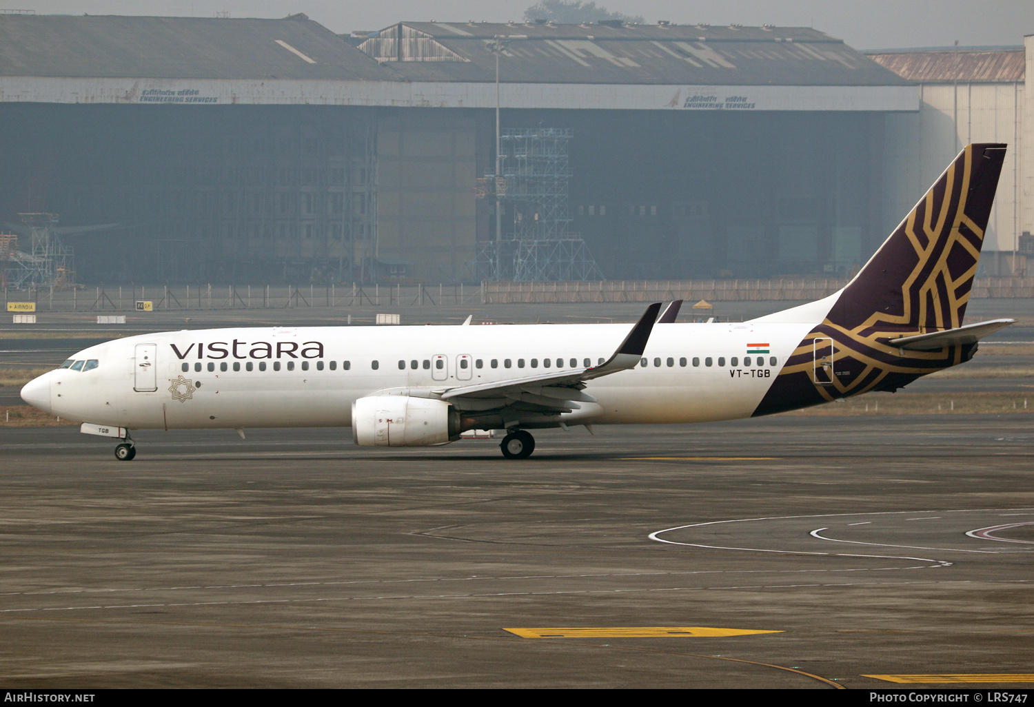 Aircraft Photo of VT-TGB | Boeing 737-8AL | Vistara | AirHistory.net #558169