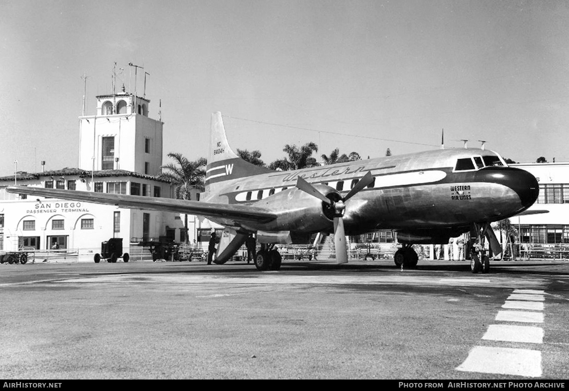 Aircraft Photo of NC8404H | Convair 240-1 | Western Air Lines | AirHistory.net #558302