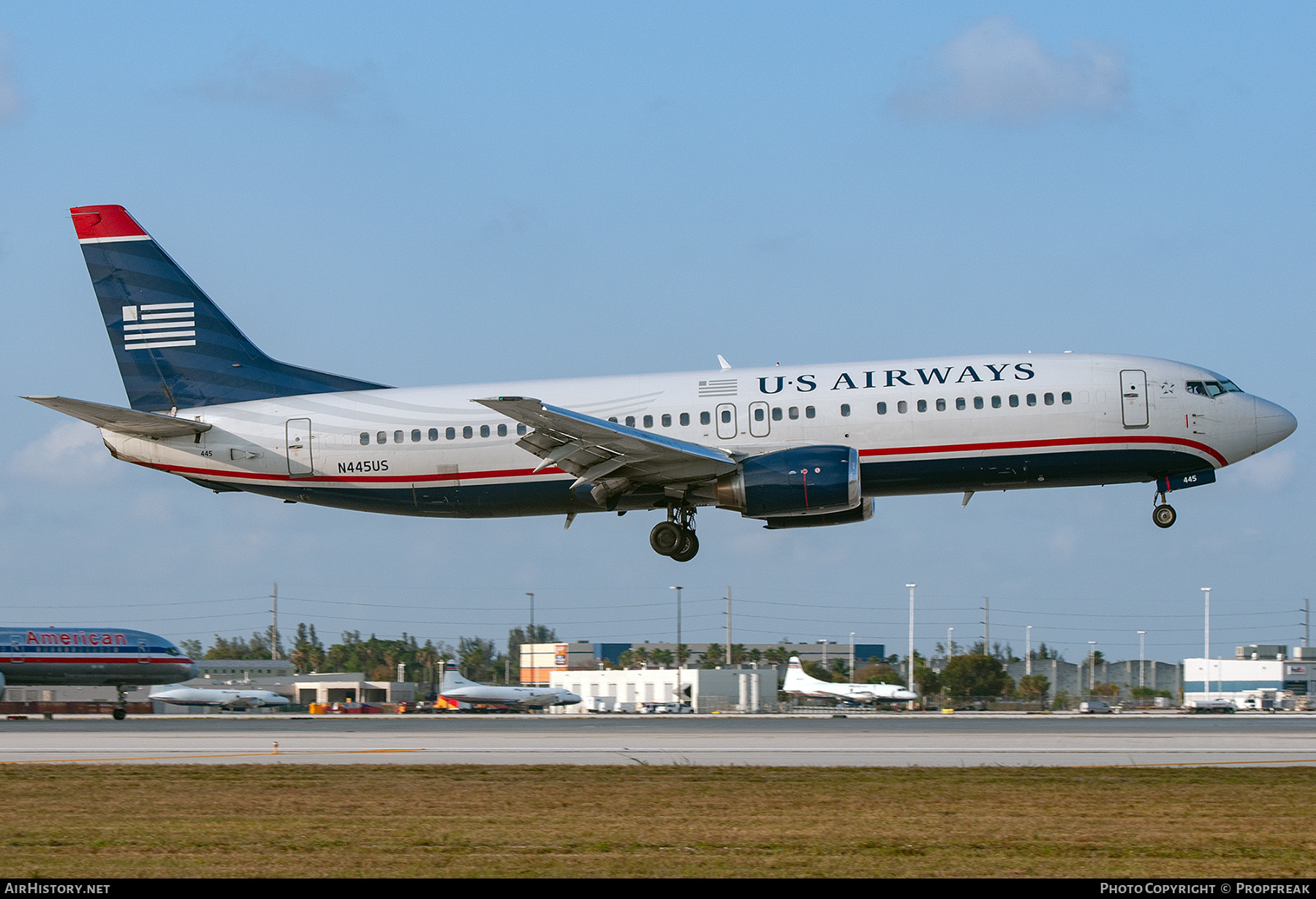 Aircraft Photo of N445US | Boeing 737-4B7 | US Airways | AirHistory.net #558333