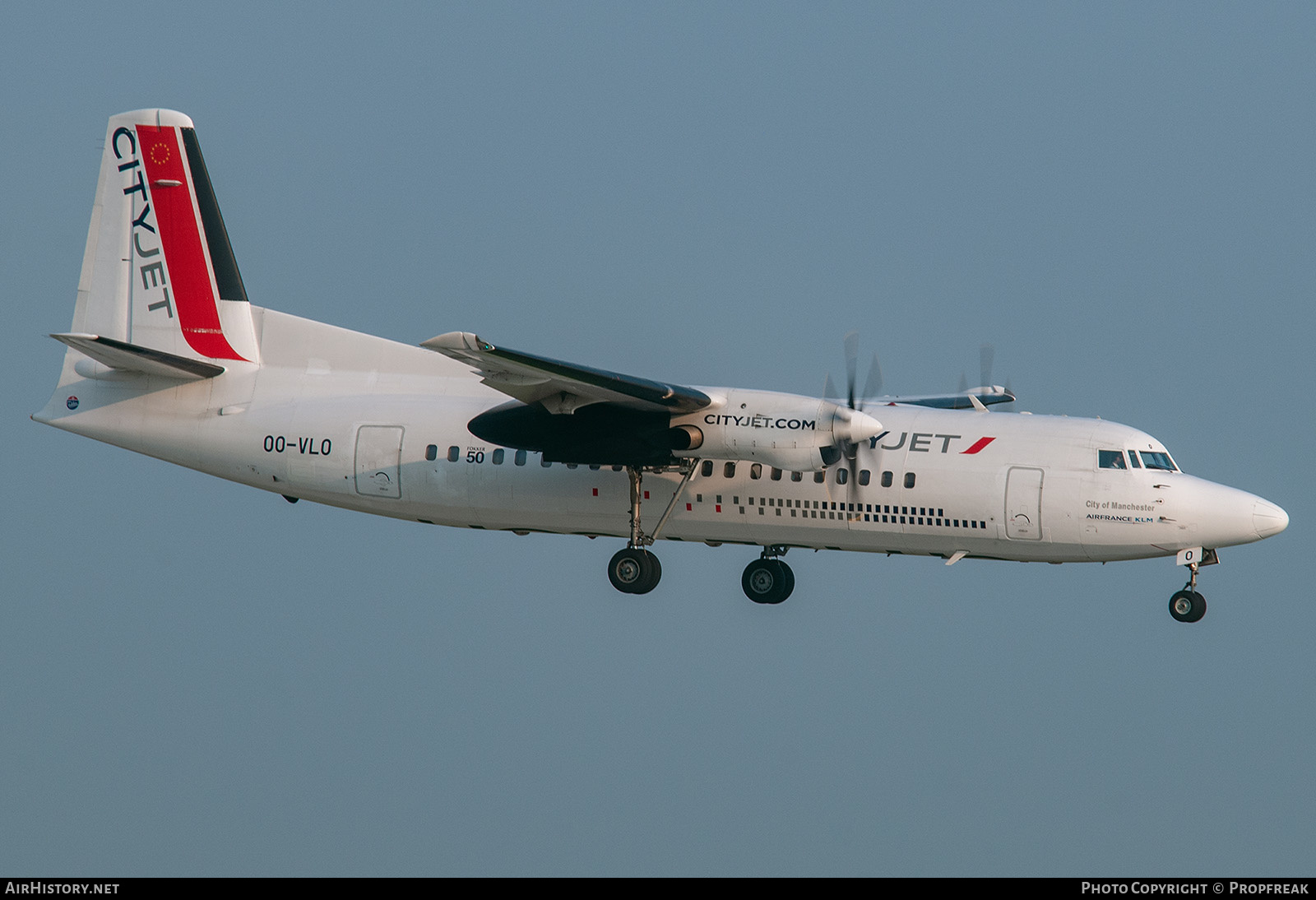 Aircraft Photo of OO-VLO | Fokker 50 | CityJet | AirHistory.net #558570