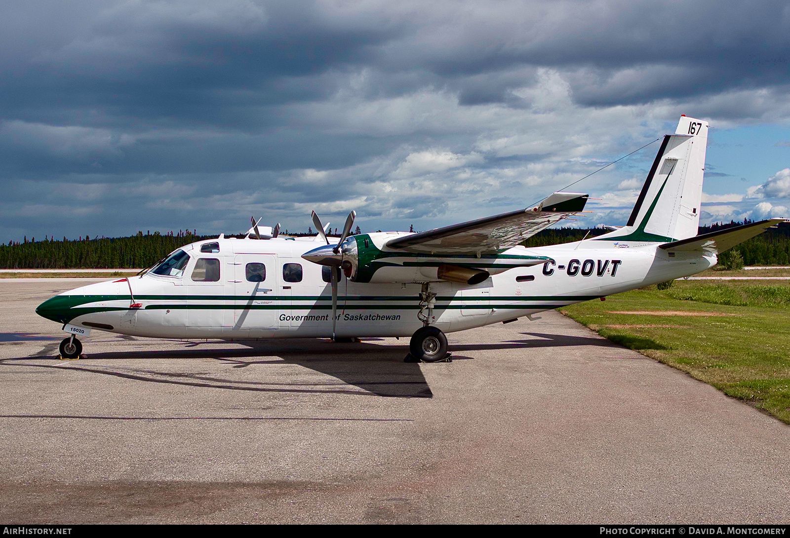 Aircraft Photo of C-GOVT | Gulfstream Aerospace 690D Jetprop 900 | Saskatchewan Government | AirHistory.net #558595
