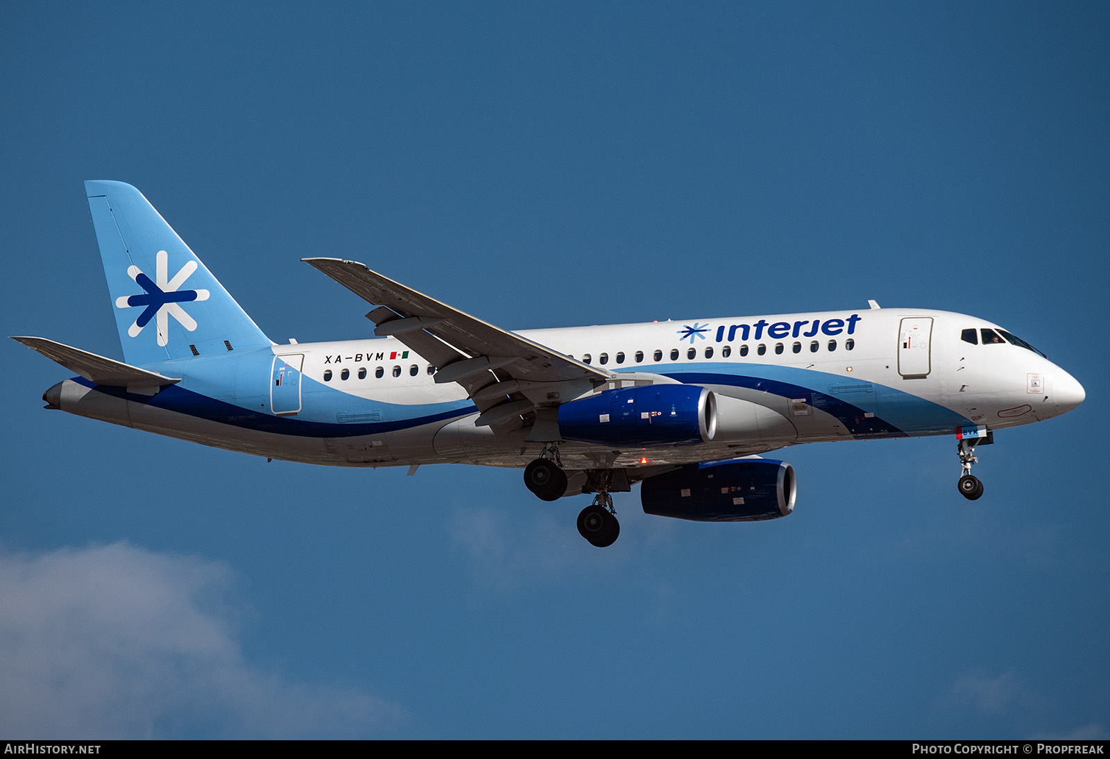 Aircraft Photo of XA-BVM | Sukhoi SSJ-100-95B Superjet 100 (RRJ-95B) | Interjet | AirHistory.net #558653