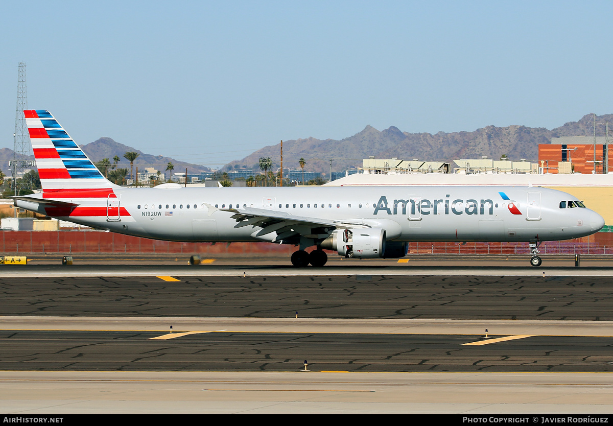 Aircraft Photo of N192UW | Airbus A321-211 | American Airlines | AirHistory.net #558762