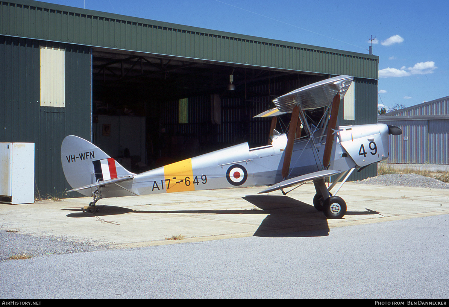 Aircraft Photo of VH-WFN / A17-649 | De Havilland D.H. 82A Tiger Moth | Australia - Air Force | AirHistory.net #558820