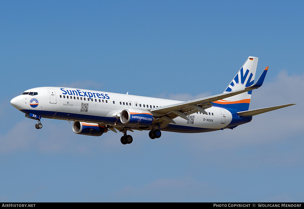 Aircraft Photo of D-ASXK | Boeing 737-86J | SunExpress | AirHistory.net #558842