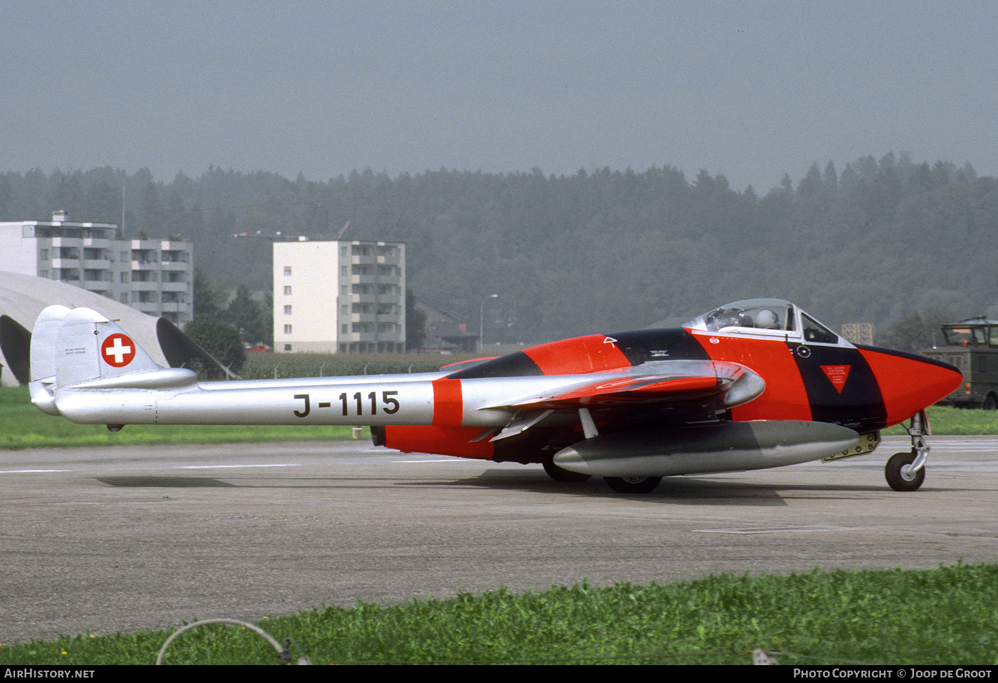 Aircraft Photo of J-1115 | De Havilland D.H. 100 Vampire FB6 | Switzerland - Air Force | AirHistory.net #558886