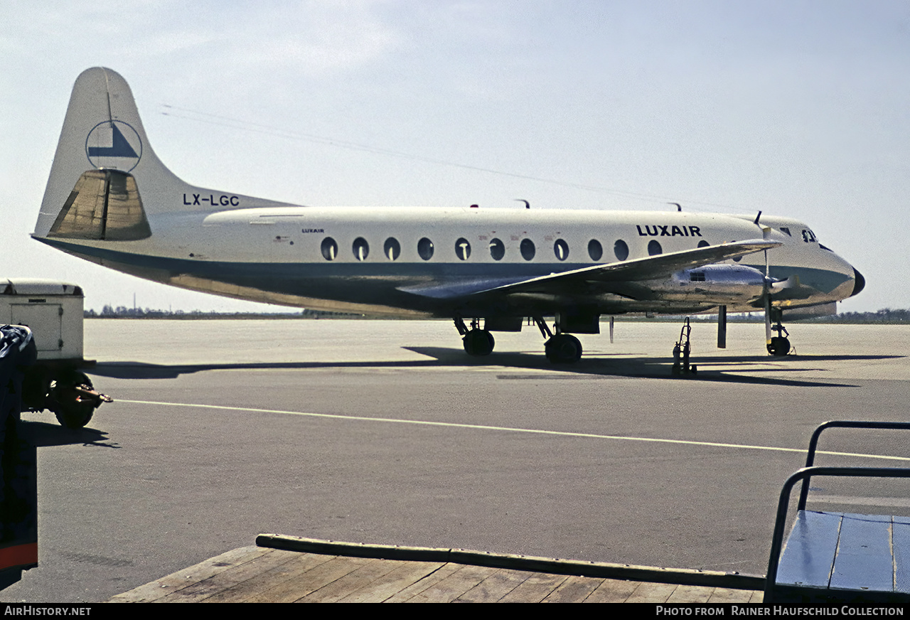 Aircraft Photo of LX-LGC | Vickers 815 Viscount | Luxair | AirHistory.net #559043