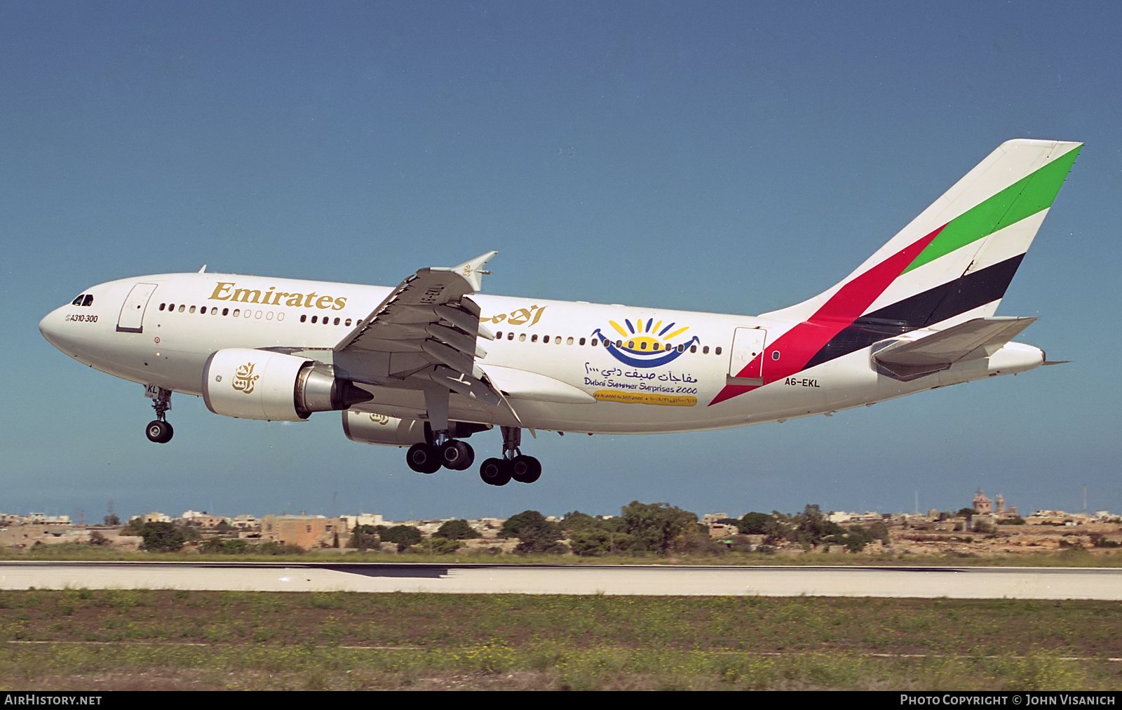 Aircraft Photo of A6-EKL | Airbus A310-308 | Emirates | AirHistory.net #559082