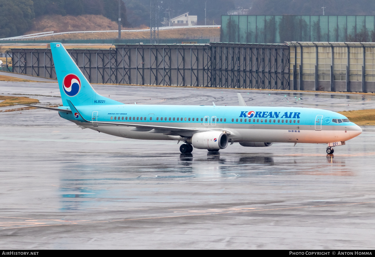 Aircraft Photo of HL8221 | Boeing 737-9B5/ER | Korean Air | AirHistory.net #559118