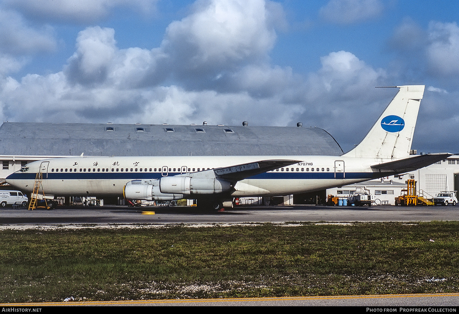 Aircraft Photo of N707HG | Boeing 707-324C | Shanghai Airlines | AirHistory.net #559134