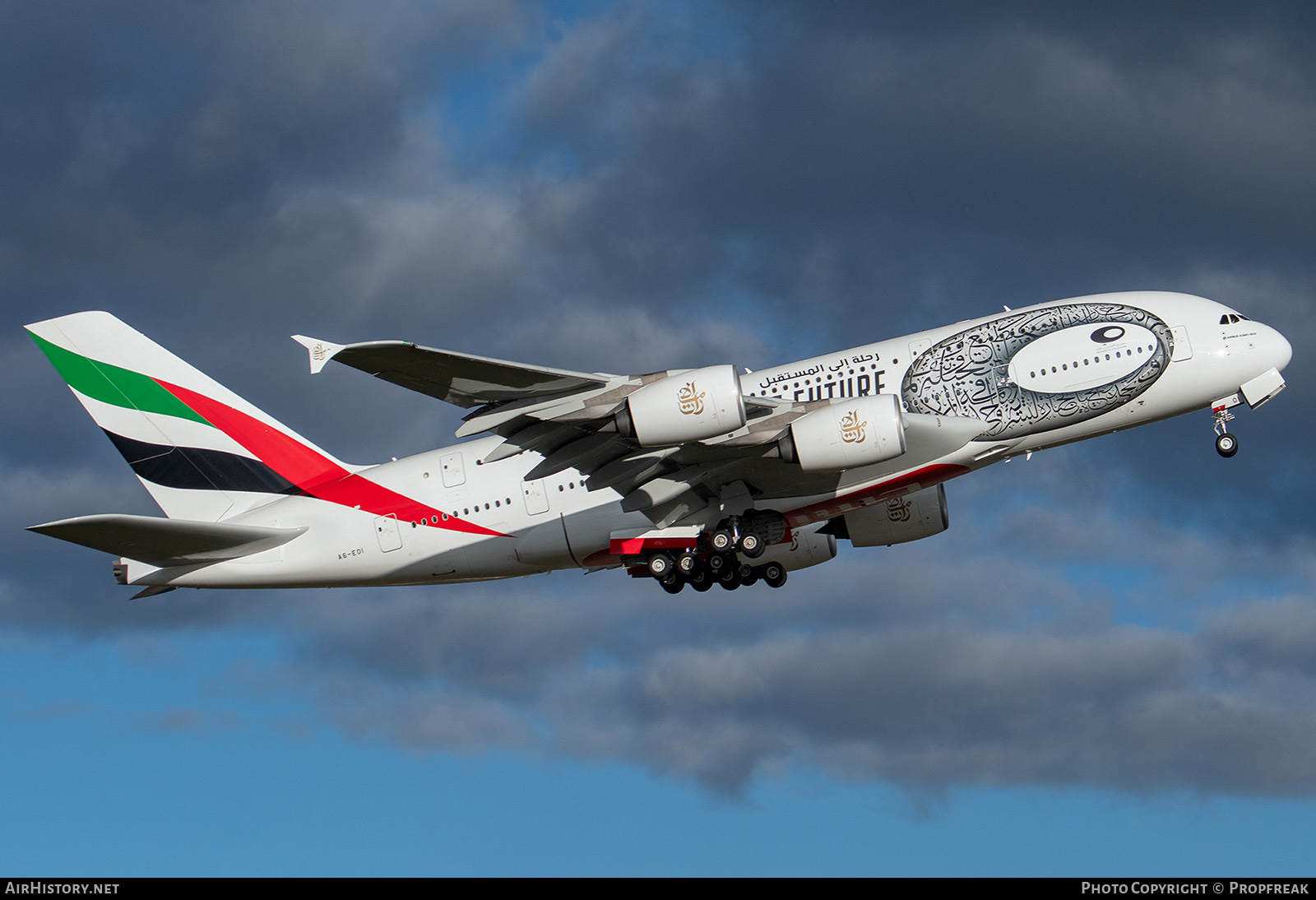 Aircraft Photo of A6-EOI | Airbus A380-861 | Emirates | AirHistory.net #559151