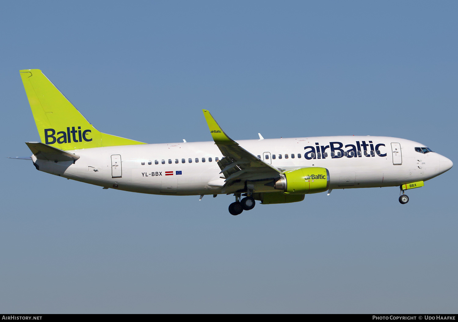 Aircraft Photo of YL-BBX | Boeing 737-36Q | AirBaltic | AirHistory.net #559155