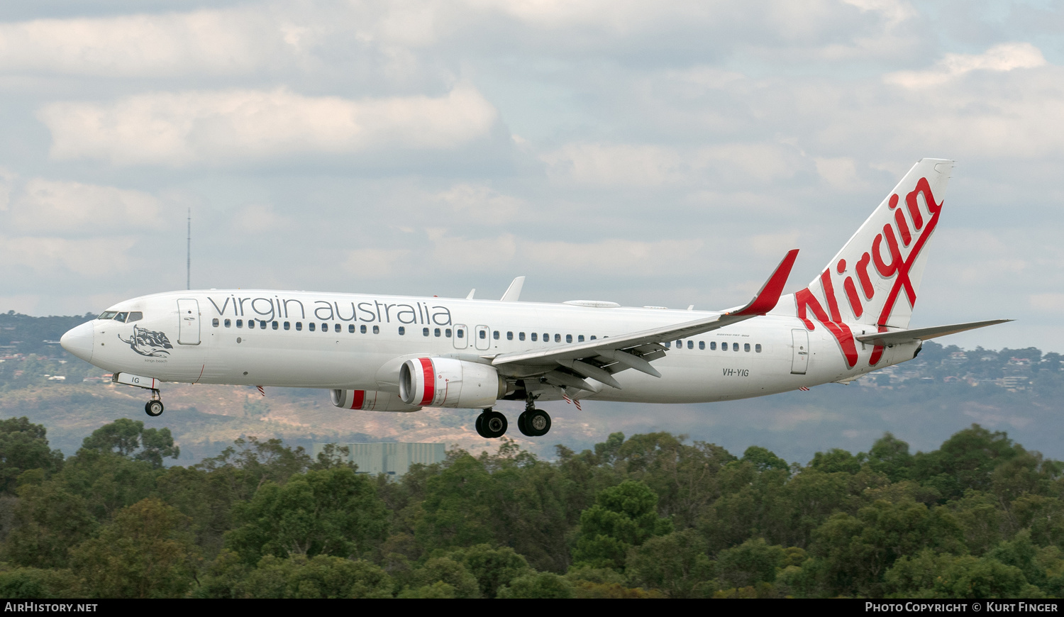 Aircraft Photo of VH-YIG | Boeing 737-8FE | Virgin Australia Airlines | AirHistory.net #559212