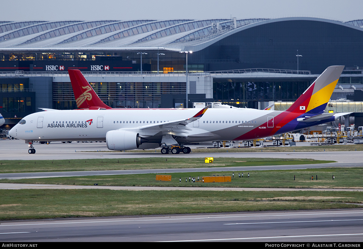 Aircraft Photo of HL8361 | Airbus A350-941 | Asiana Airlines | AirHistory.net #559330