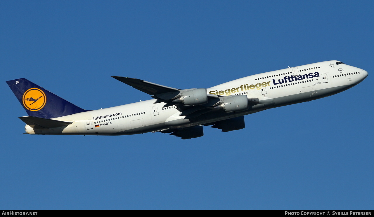 Aircraft Photo of D-ABYK | Boeing 747-830 | Lufthansa | AirHistory.net #559332