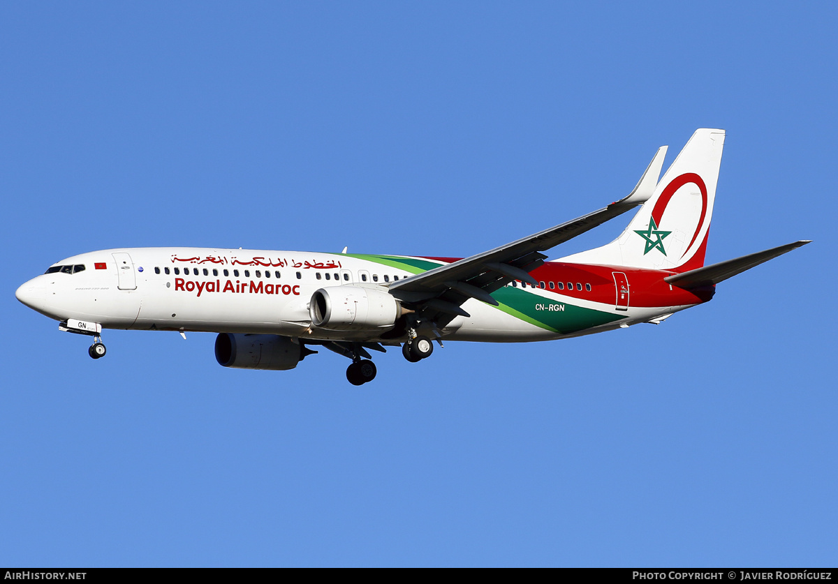 Aircraft Photo of CN-RGN | Boeing 737-8B6 | Royal Air Maroc - RAM | AirHistory.net #559340