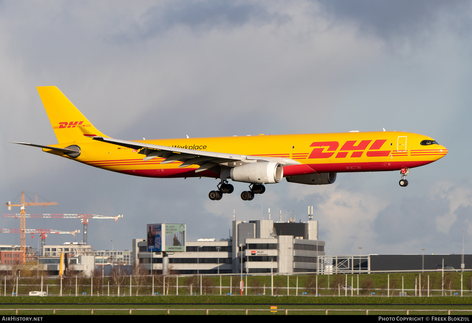 Aircraft Photo of D-AJFK | Airbus A330-343E/P2F | DHL International | AirHistory.net #559393