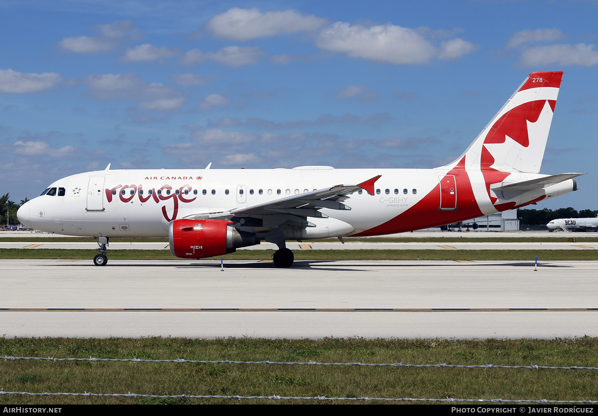 Aircraft Photo of C-GBHY | Airbus A319-114 | Air Canada Rouge | AirHistory.net #559402