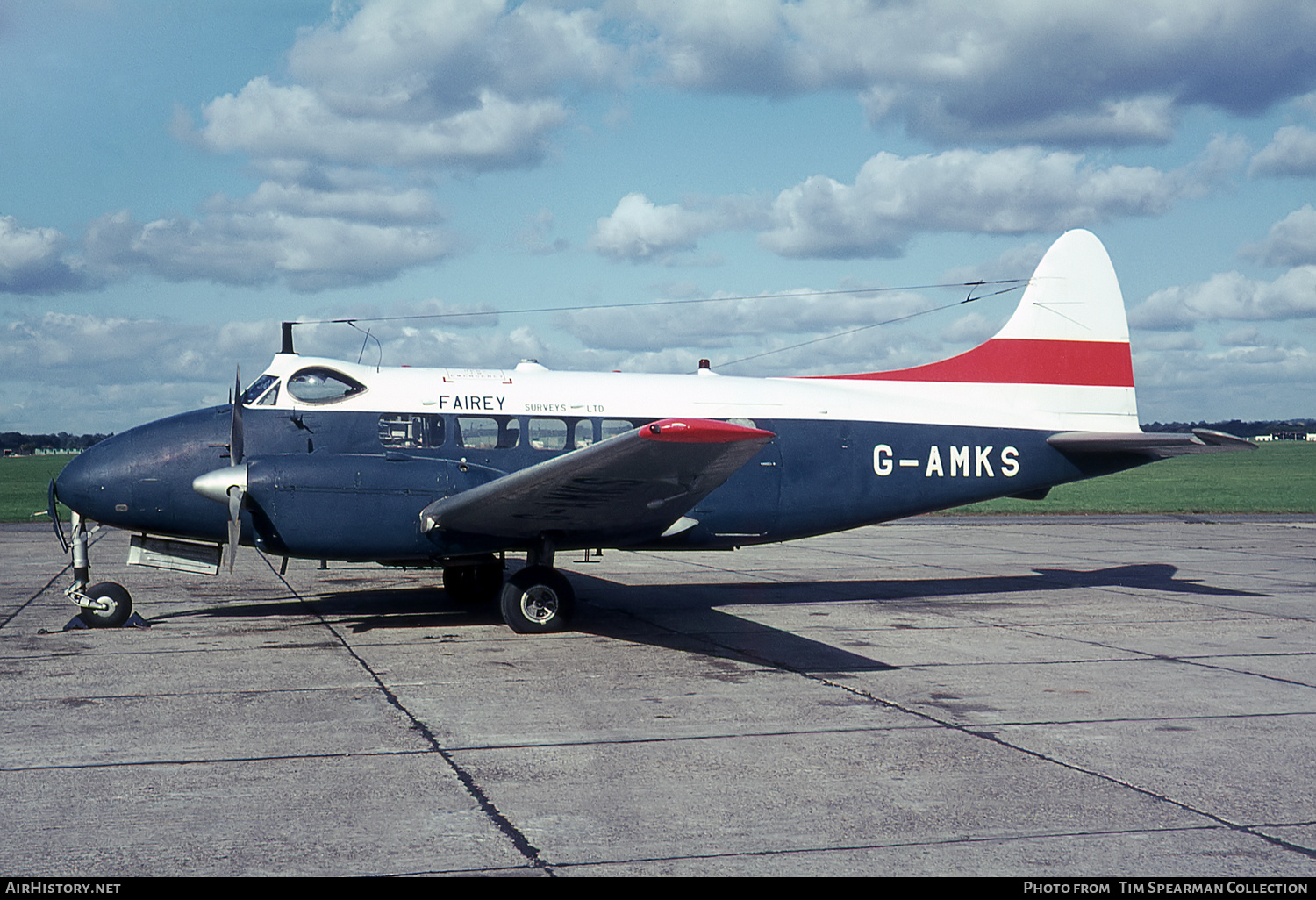 Aircraft Photo of G-AMKS | De Havilland D.H. 104 Dove 1B | Fairey Surveys | AirHistory.net #559480