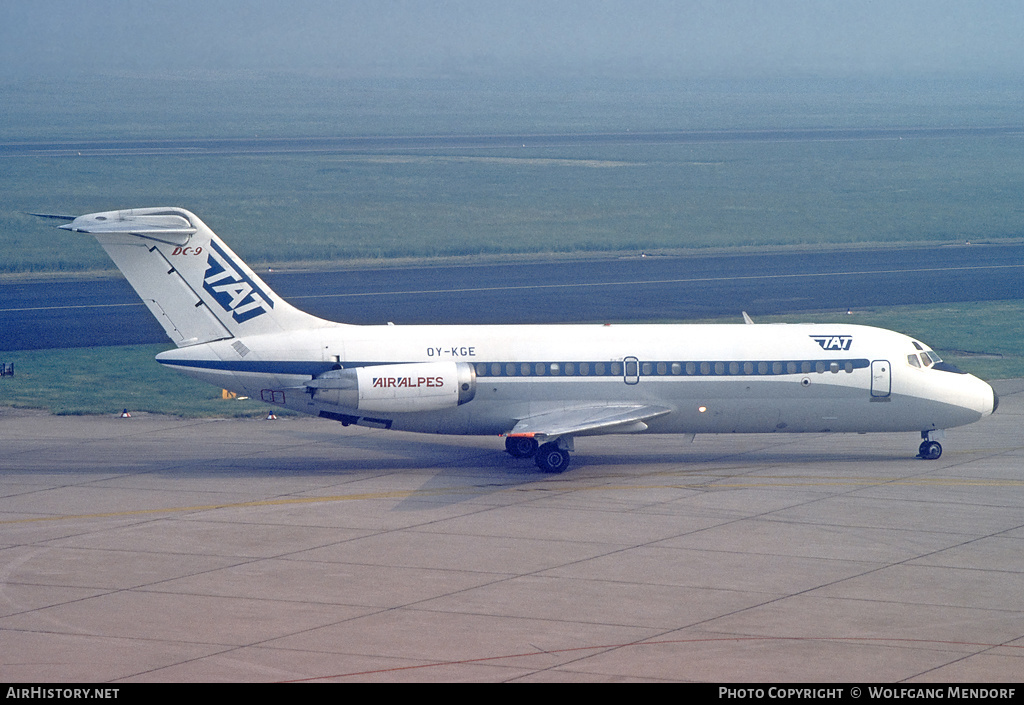 Aircraft Photo of OY-KGE | McDonnell Douglas DC-9-21 | TAT - Touraine Air Transport | AirHistory.net #559502