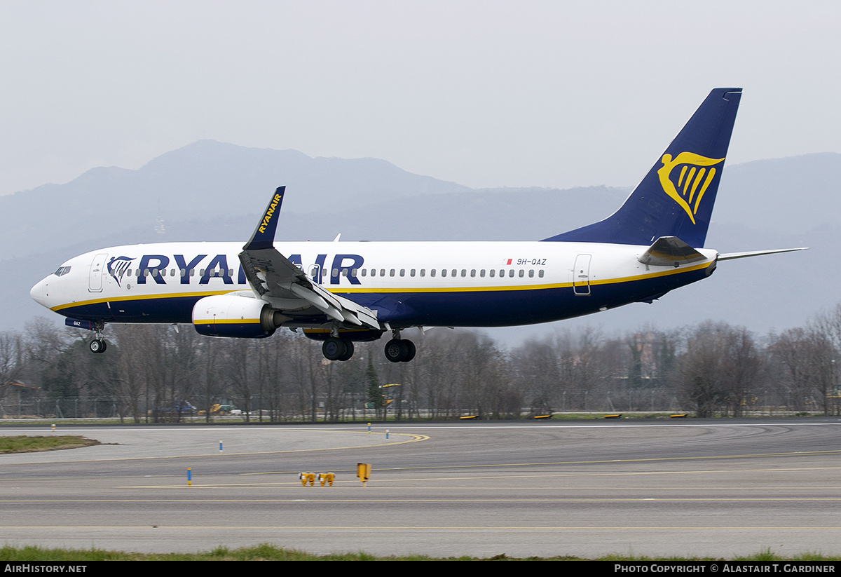 Aircraft Photo of 9H-QAZ | Boeing 737-8AS | Ryanair | AirHistory.net #559530