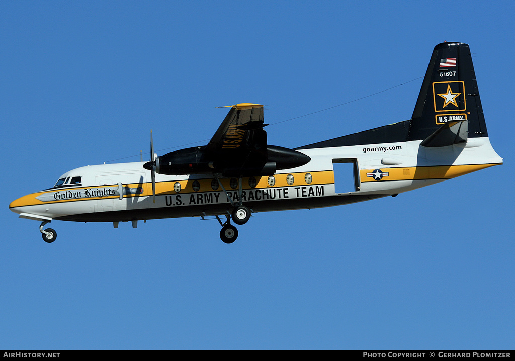 Aircraft Photo of 85-1607 / 51607 | Fokker C-31A Troopship (F27-400M) | USA - Army | AirHistory.net #559540