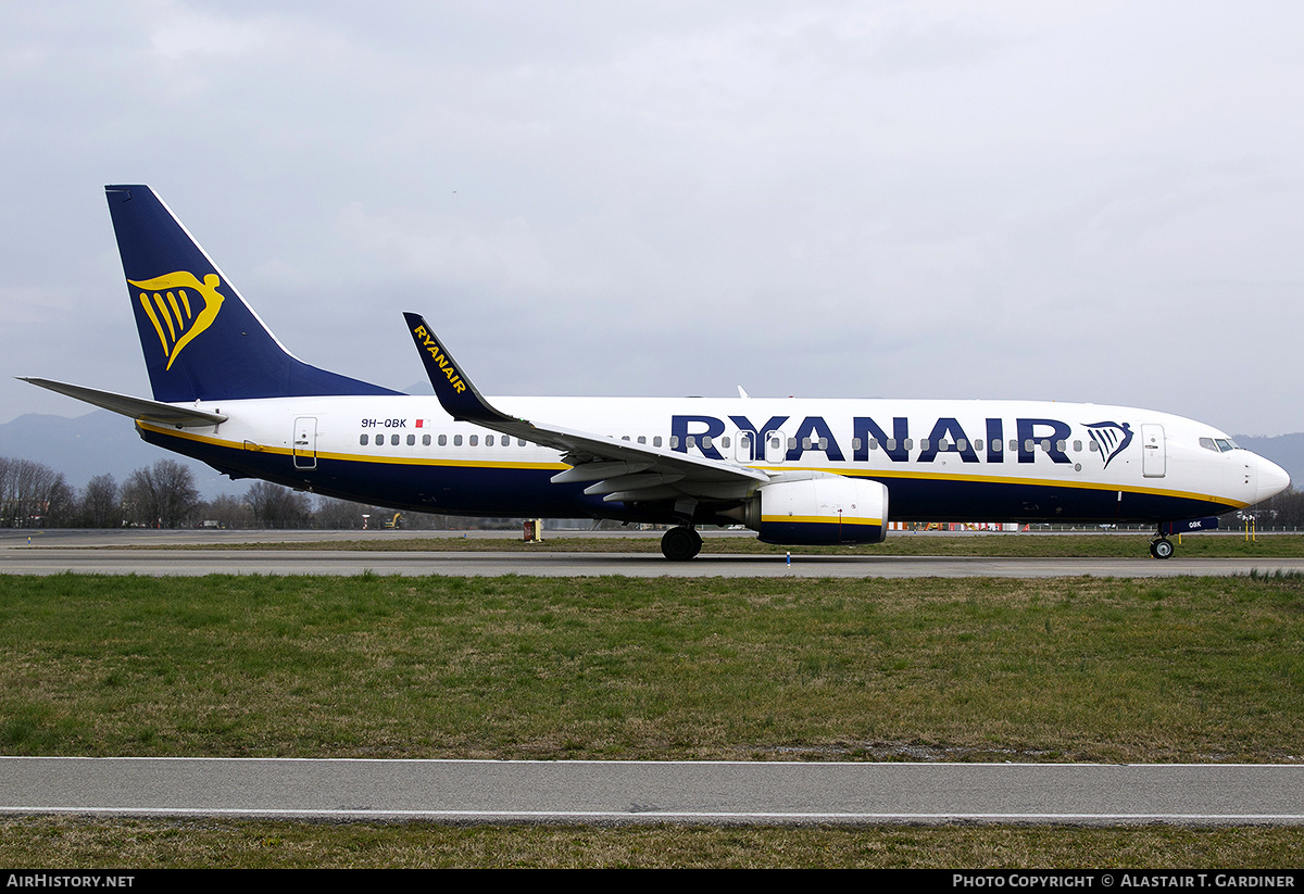 Aircraft Photo of 9H-QBK | Boeing 737-8AS | Ryanair | AirHistory.net #559565