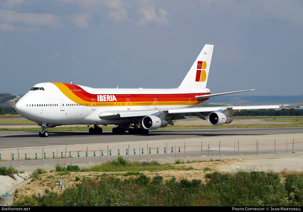 Aircraft Photo of EC-DIA | Boeing 747-256B | Iberia | AirHistory.net #559594