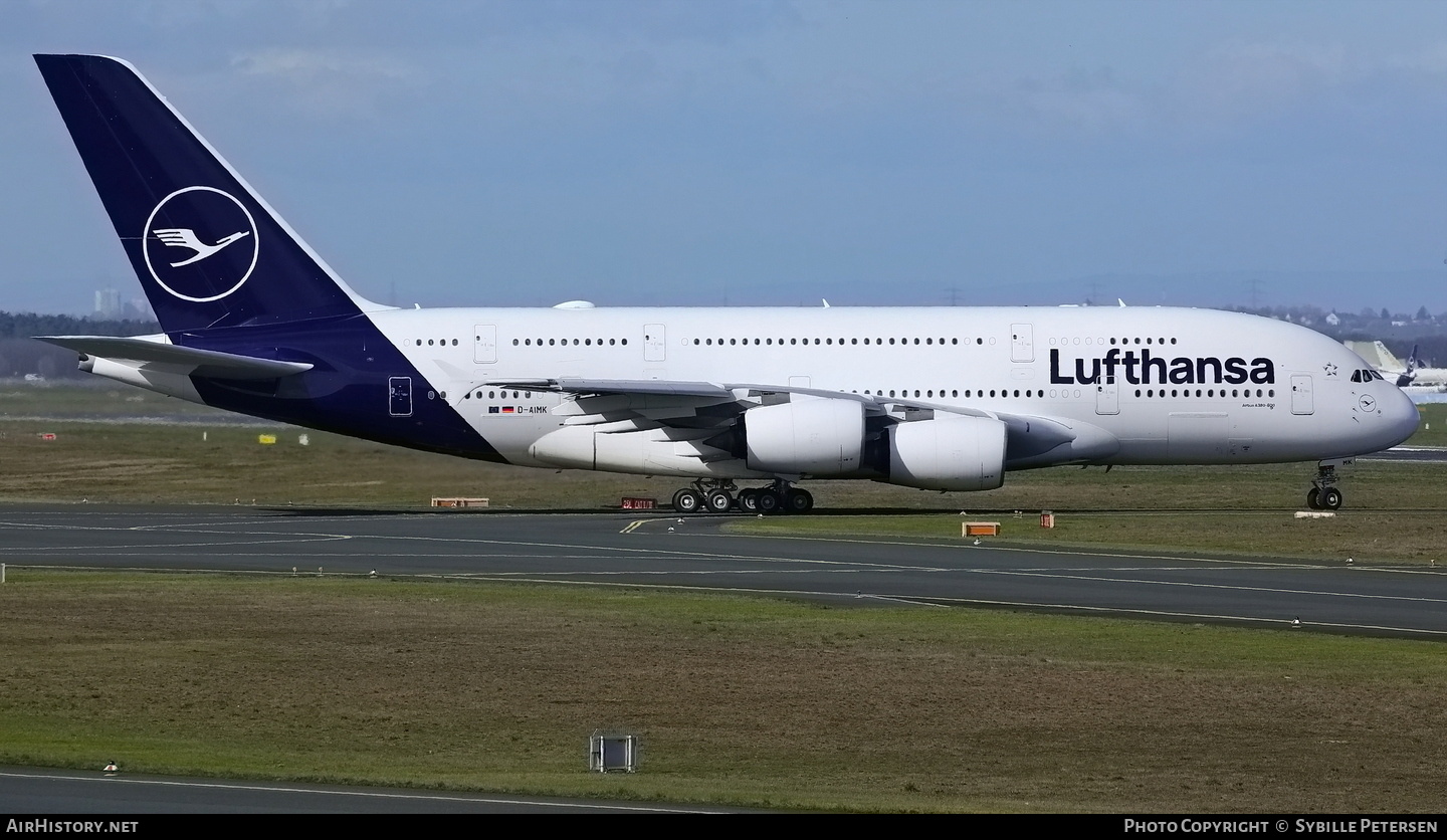Aircraft Photo of D-AIMK | Airbus A380-841 | Lufthansa | AirHistory.net #559615