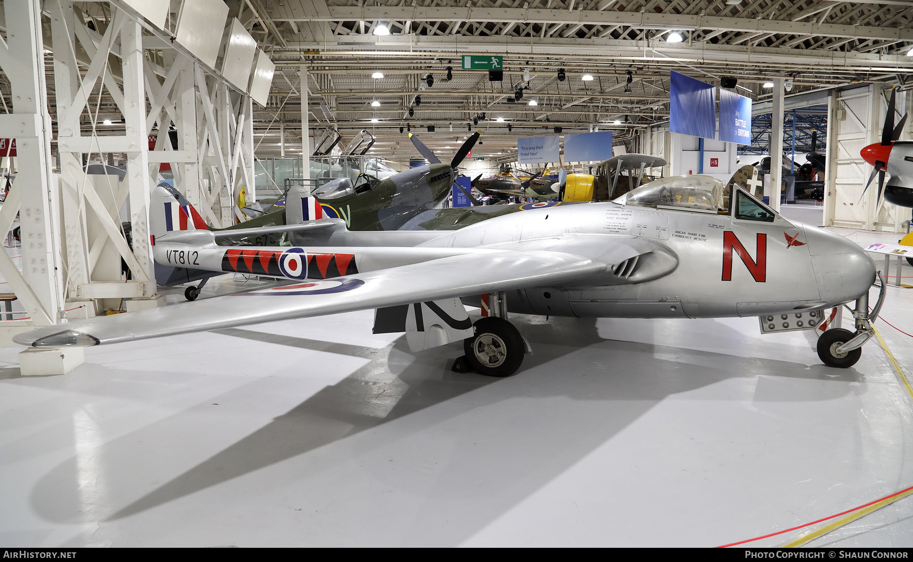 Aircraft Photo of VT812 | De Havilland D.H. 100 Vampire F3 | UK - Air Force | AirHistory.net #559659