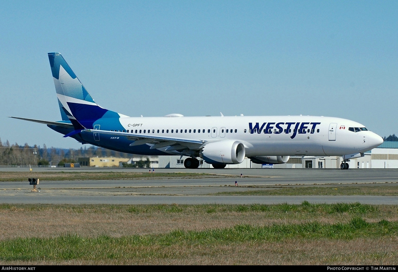 Aircraft Photo of C-GPFT | Boeing 737-8 Max 8 | WestJet | AirHistory.net #559765