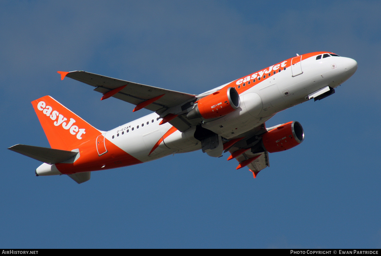 Aircraft Photo of G-EZAN | Airbus A319-111 | EasyJet | AirHistory.net #559798